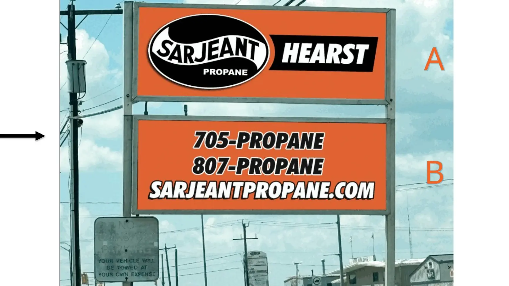 Sarjeant multi-location exterior sign system