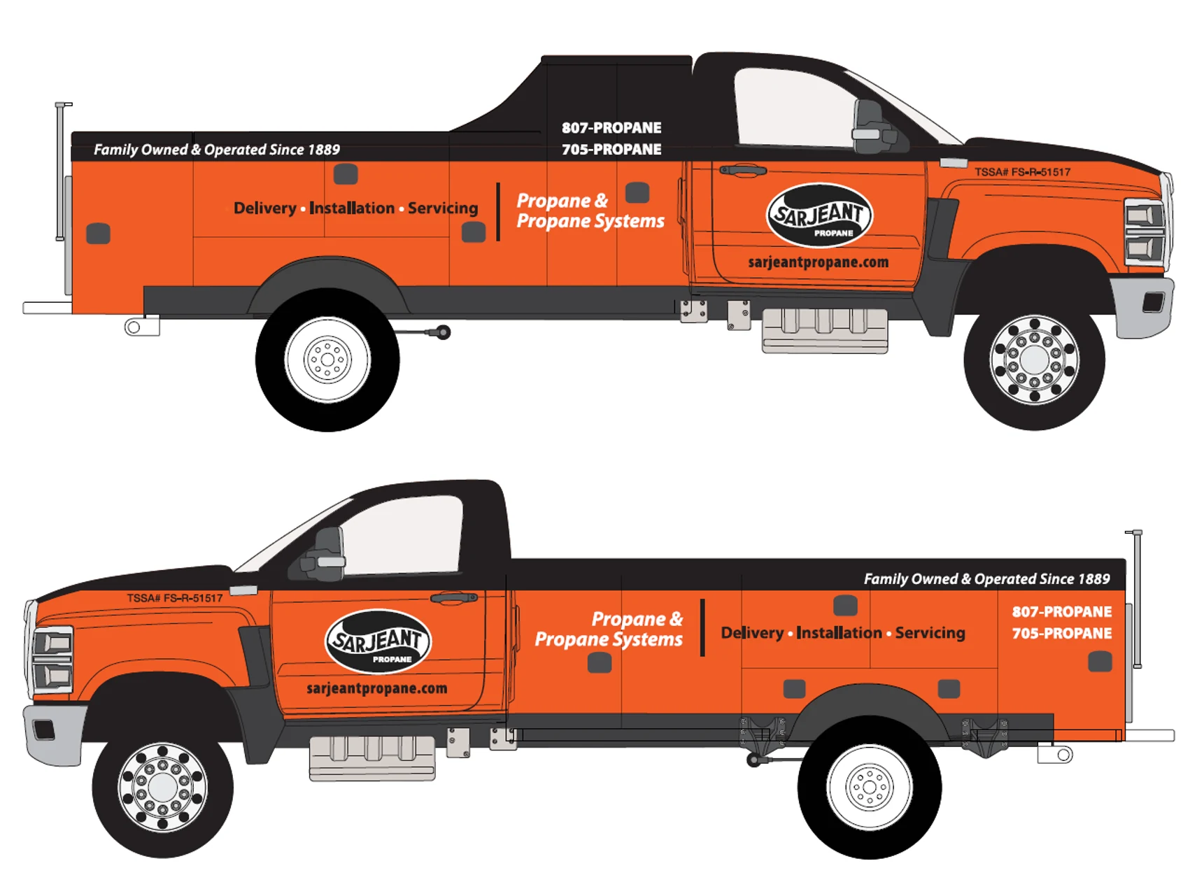 Sarjeant branded commercial vehicle wrap